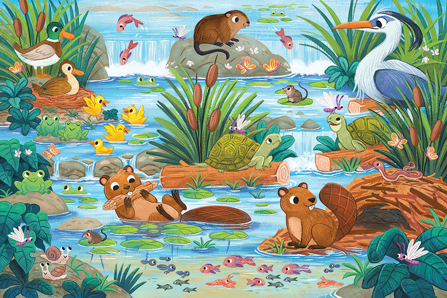Beaver and Friends | Floor Puzzle 35pc