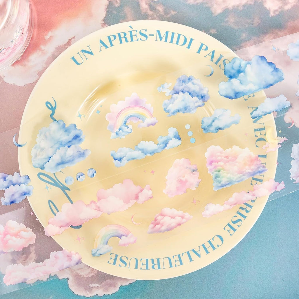 6 Rolls of PET Tape Stickers for Journaling Supplies, Paths Themed Decorative Journal Stickers for Scrapbooking,Planer (Garden Paths)