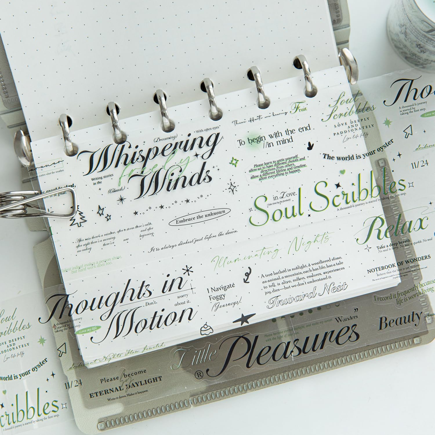 6 Rolls of PET Tape Stickers for Journaling Supplies, Paths Themed Decorative Journal Stickers for Scrapbooking,Planer (Garden Paths)