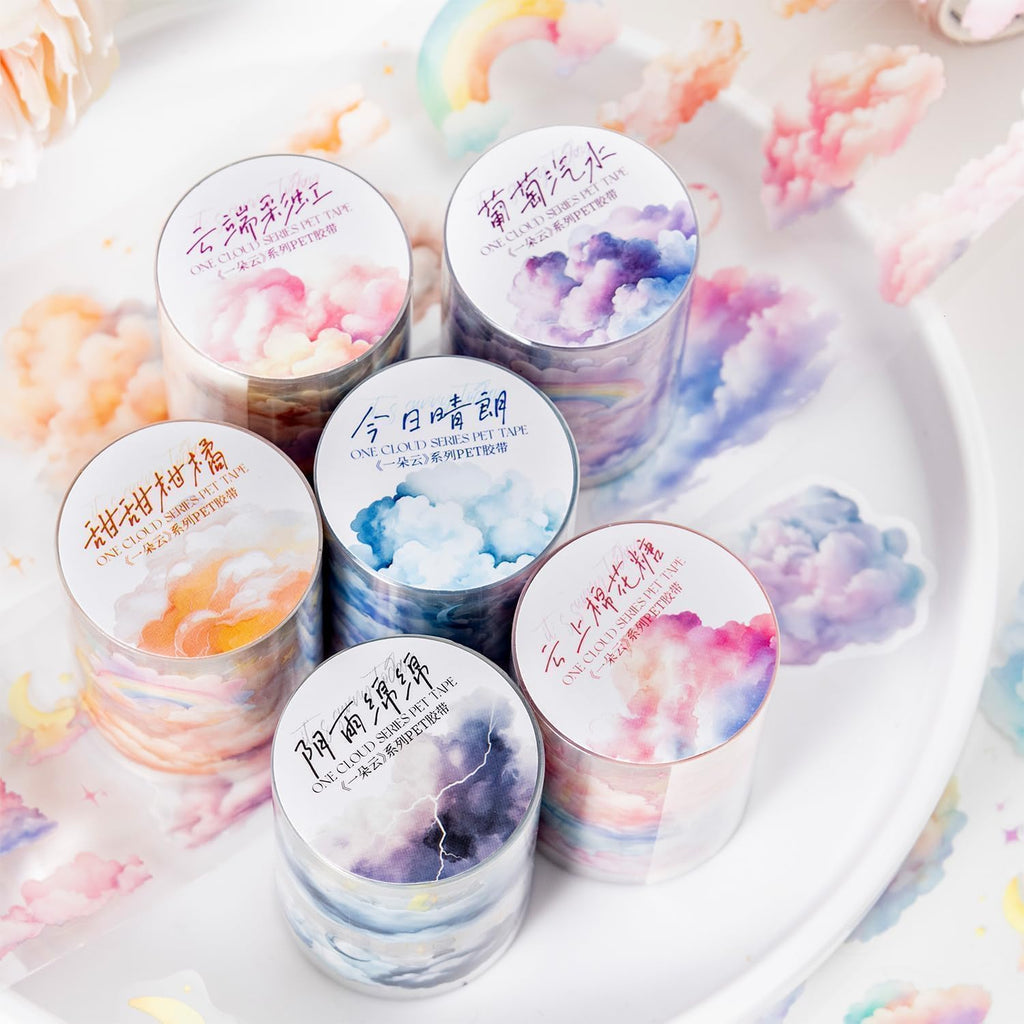 6 Rolls of PET Tape Stickers for Journaling Supplies, Paths Themed Decorative Journal Stickers for Scrapbooking,Planer (Garden Paths)