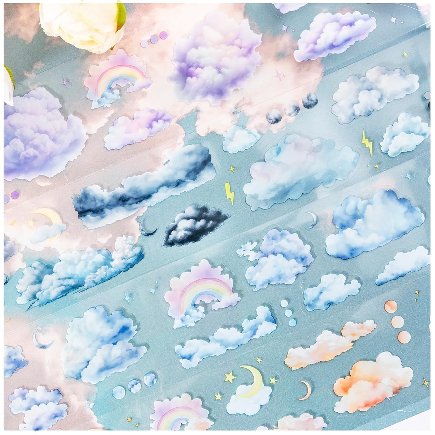 6 Rolls of PET Tape Stickers for Journaling Supplies, Paths Themed Decorative Journal Stickers for Scrapbooking,Planer (Garden Paths)