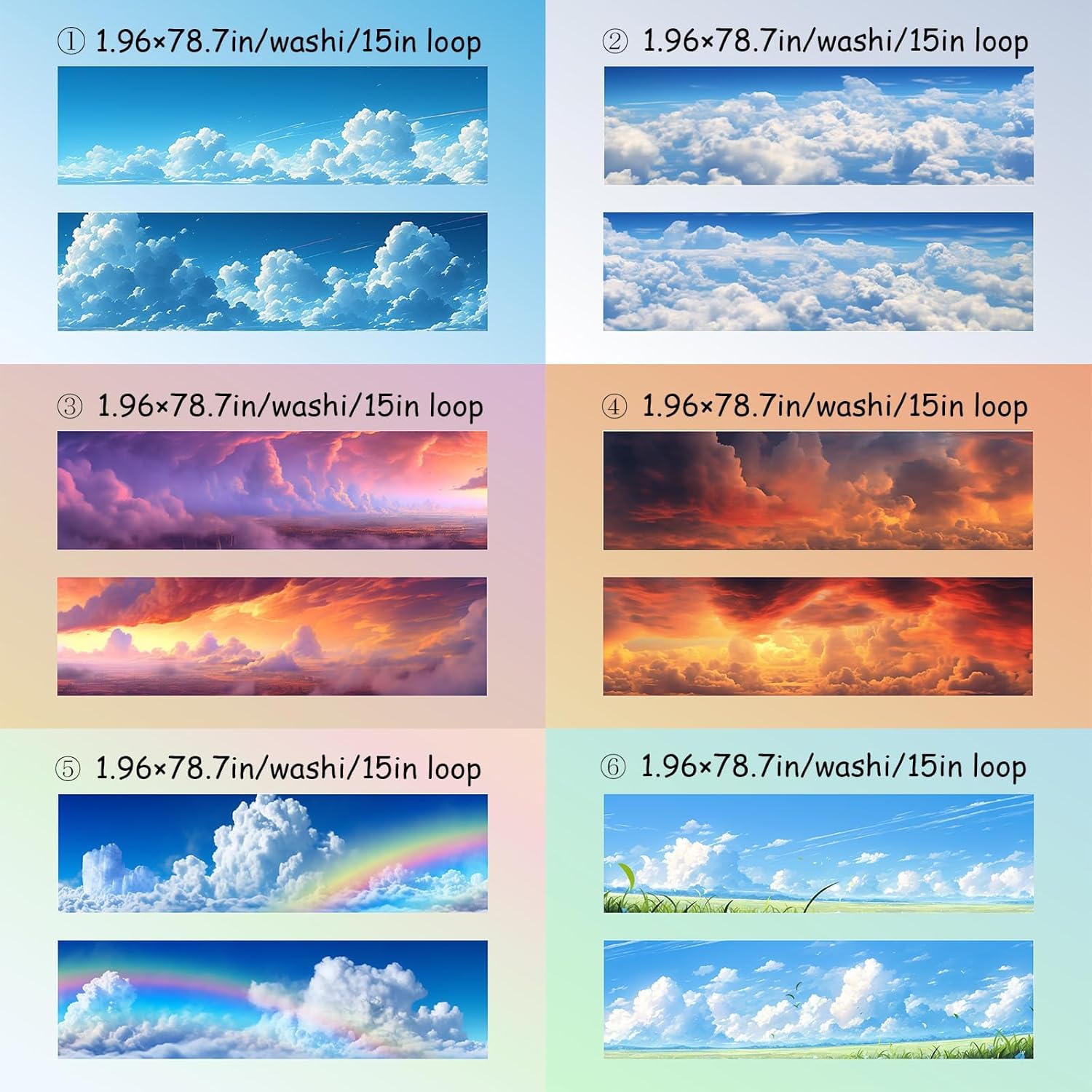 6 Rolls of PET Tape Stickers for Journaling Supplies, Paths Themed Decorative Journal Stickers for Scrapbooking,Planer (Garden Paths)