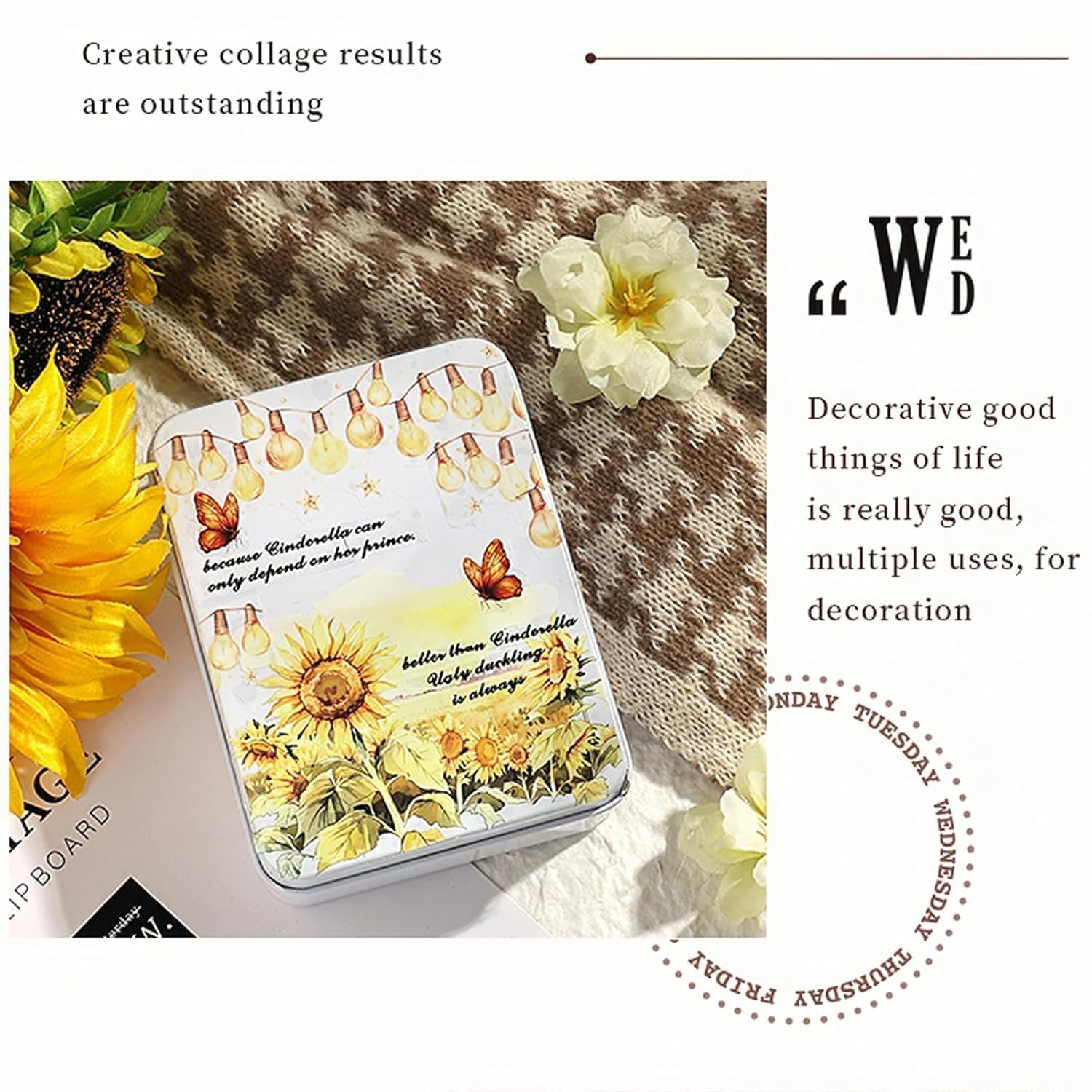 6 Rolls of PET Tape Stickers for Journaling Supplies, Paths Themed Decorative Journal Stickers for Scrapbooking,Planer (Garden Paths)