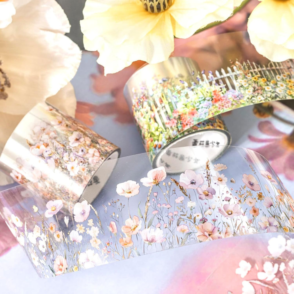 6 Rolls of PET Tape Stickers for Journaling Supplies, Paths Themed Decorative Journal Stickers for Scrapbooking,Planer (Garden Paths)