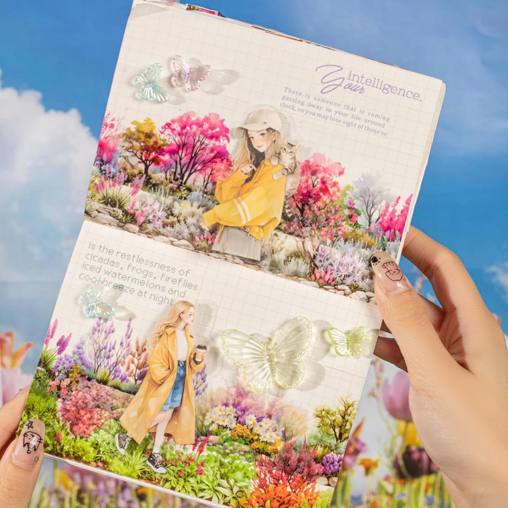 6 Rolls of PET Tape Stickers for Journaling Supplies, Paths Themed Decorative Journal Stickers for Scrapbooking,Planer (Garden Paths)