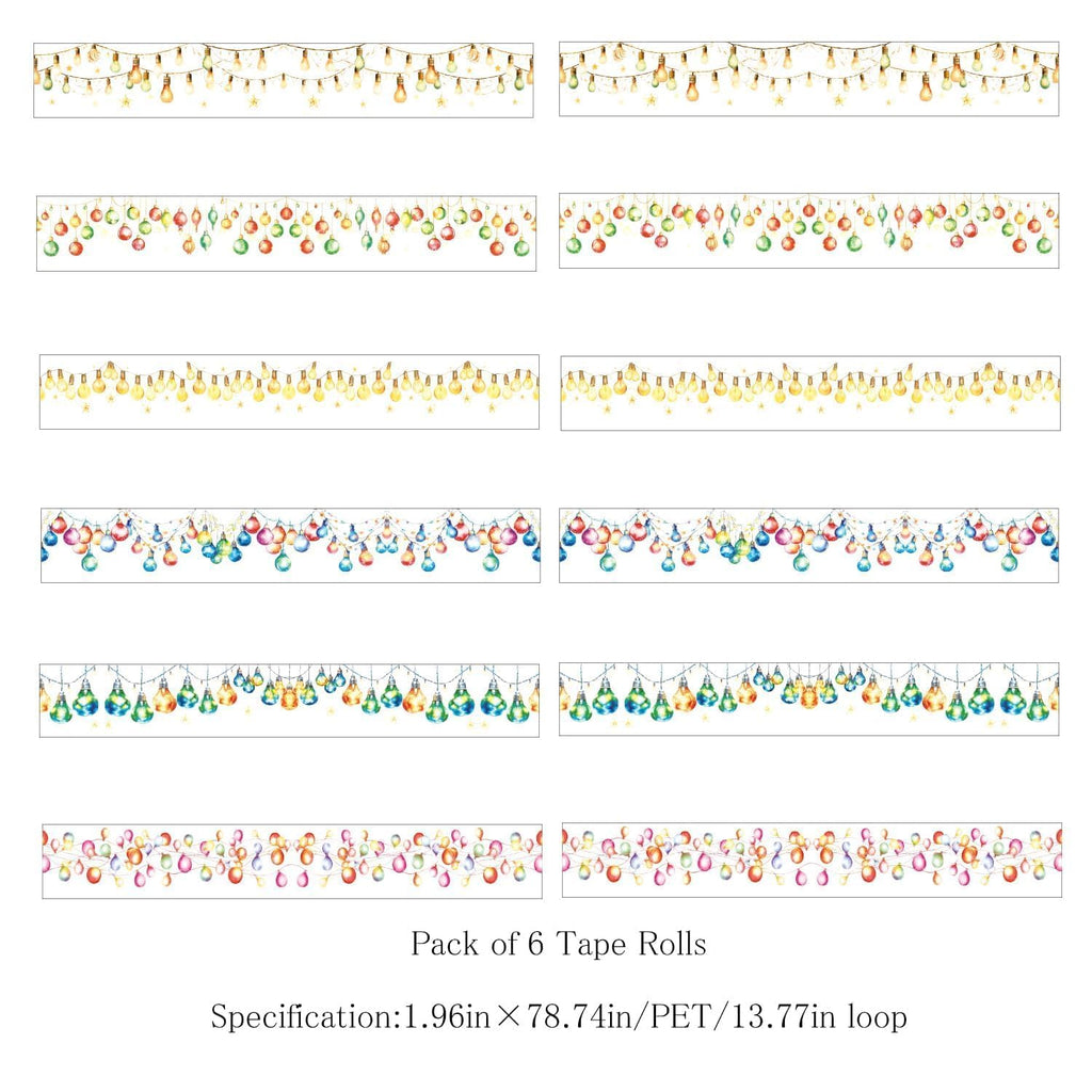 6 Rolls of PET Tape Stickers for Journaling Supplies, Paths Themed Decorative Journal Stickers for Scrapbooking,Planer (Garden Paths)