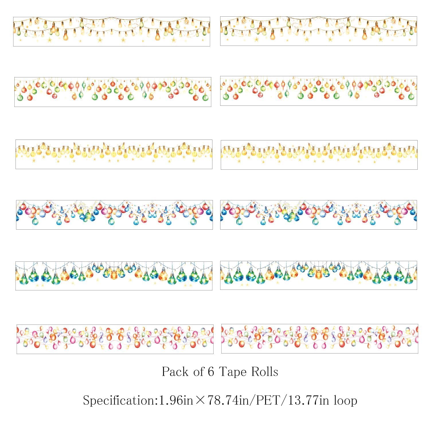 6 Rolls of PET Tape Stickers for Journaling Supplies, Paths Themed Decorative Journal Stickers for Scrapbooking,Planer (Garden Paths)