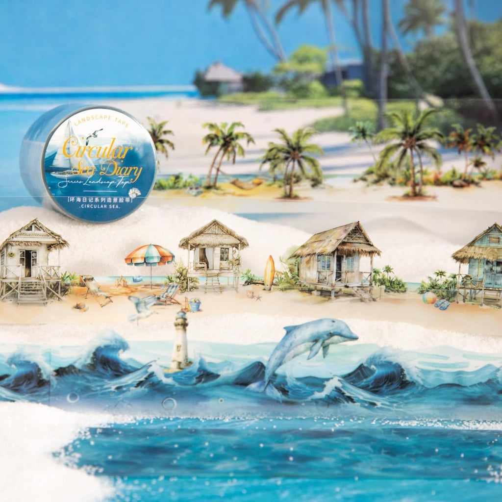 6 Rolls of PET Tape Stickers for Journaling Supplies, Paths Themed Decorative Journal Stickers for Scrapbooking,Planer (Garden Paths)