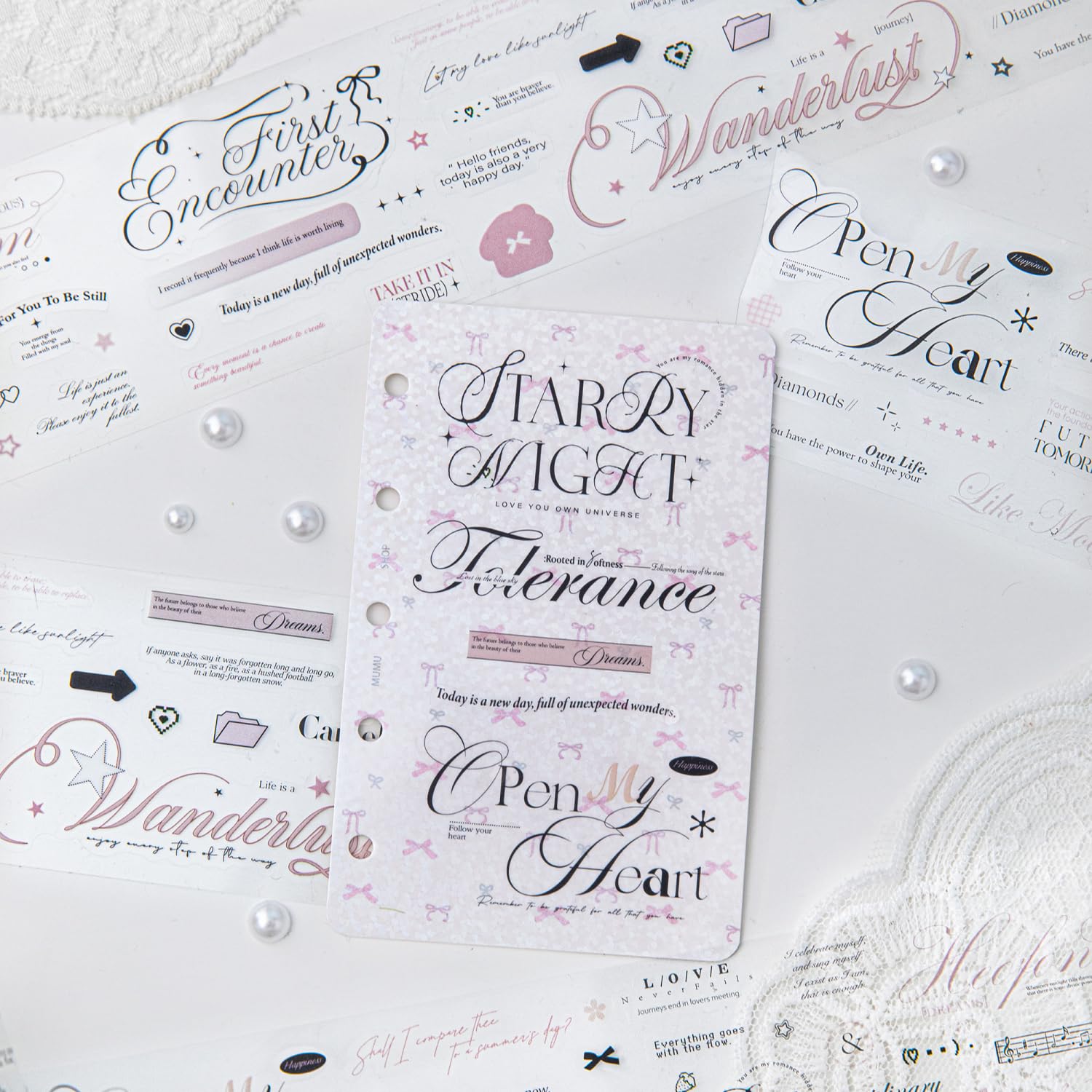 6 Rolls of PET Tape Stickers for Journaling Supplies, Paths Themed Decorative Journal Stickers for Scrapbooking,Planer (Garden Paths)