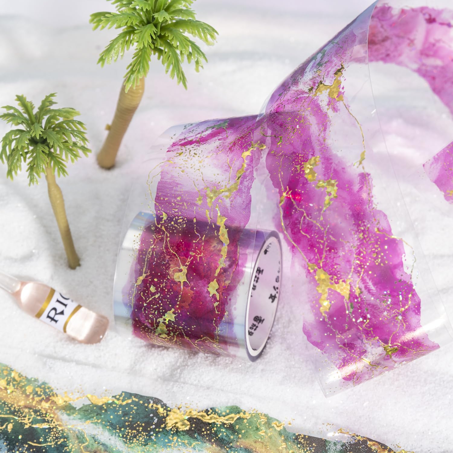 6 Rolls of PET Tape Stickers for Journaling Supplies, Paths Themed Decorative Journal Stickers for Scrapbooking,Planer (Garden Paths)