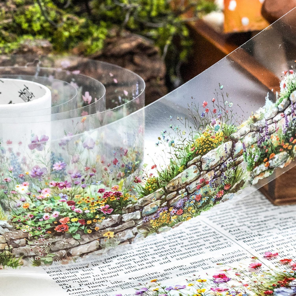 6 Rolls of PET Tape Stickers for Journaling Supplies, Paths Themed Decorative Journal Stickers for Scrapbooking,Planer (Garden Paths)