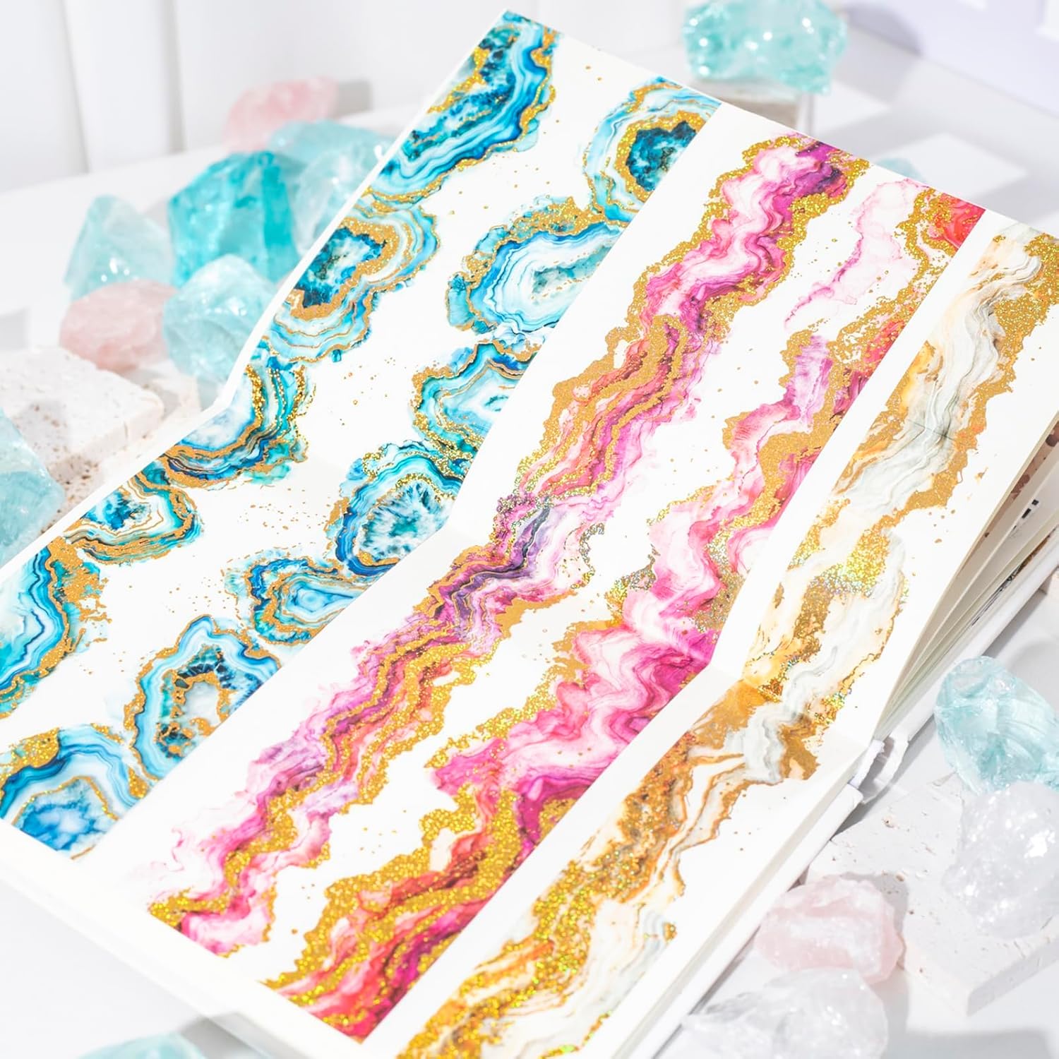 6 Rolls of PET Tape Stickers for Journaling Supplies, Paths Themed Decorative Journal Stickers for Scrapbooking,Planer (Garden Paths)