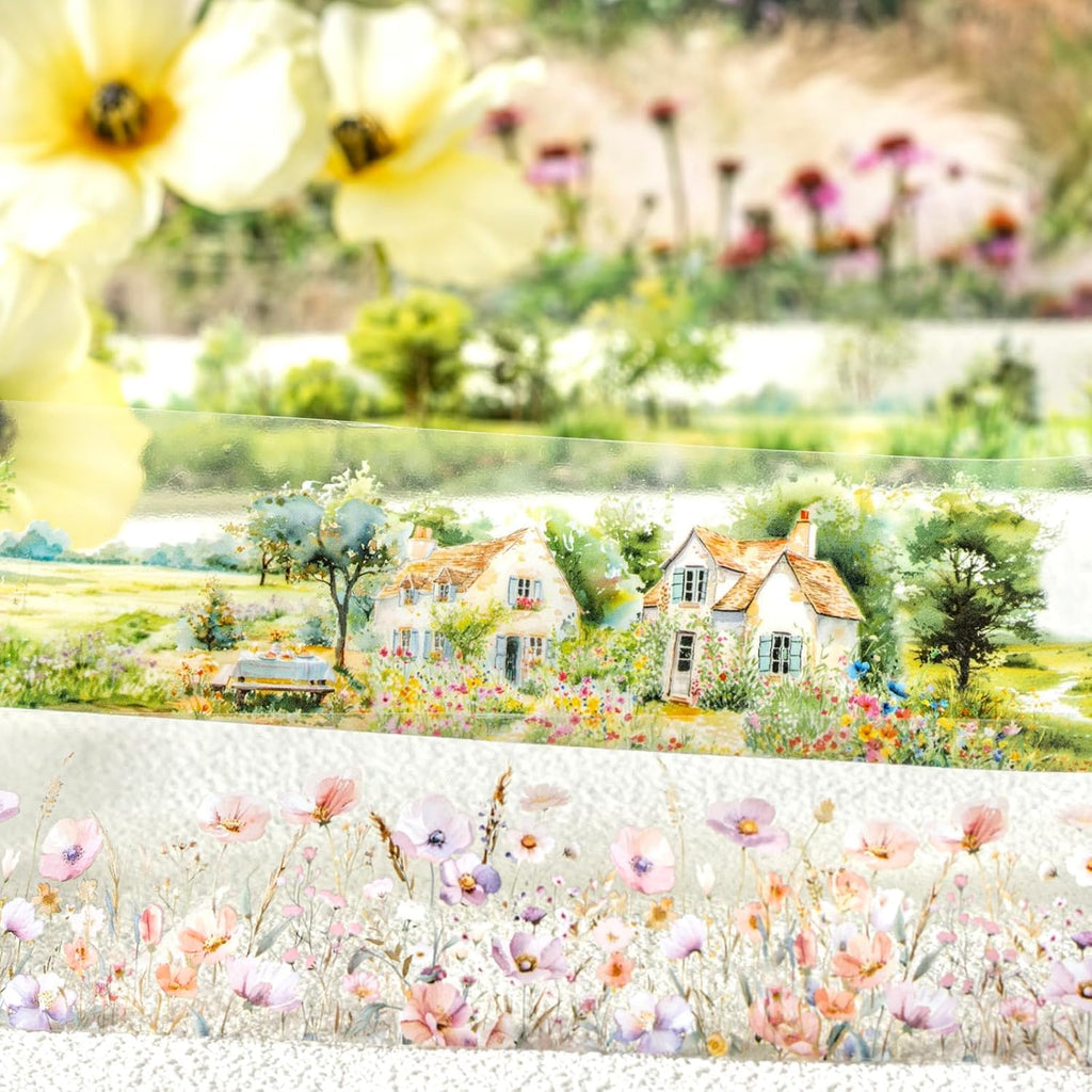 6 Rolls of PET Tape Stickers for Journaling Supplies, Paths Themed Decorative Journal Stickers for Scrapbooking,Planer (Garden Paths)