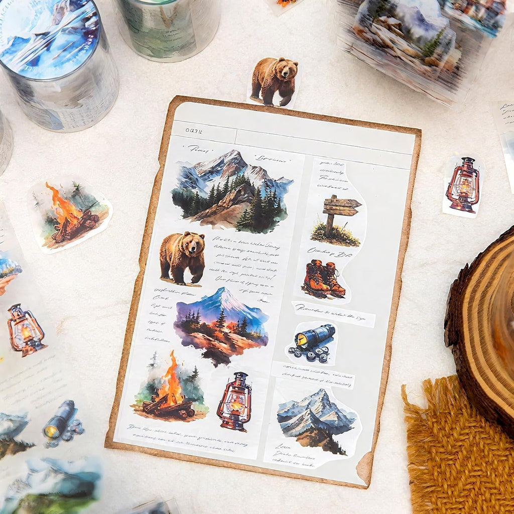 6 Rolls of PET Tape Stickers for Journaling Supplies, Paths Themed Decorative Journal Stickers for Scrapbooking,Planer (Garden Paths)