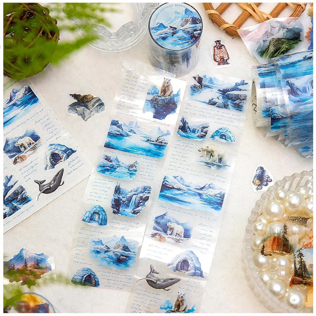 6 Rolls of PET Tape Stickers for Journaling Supplies, Paths Themed Decorative Journal Stickers for Scrapbooking,Planer (Garden Paths)