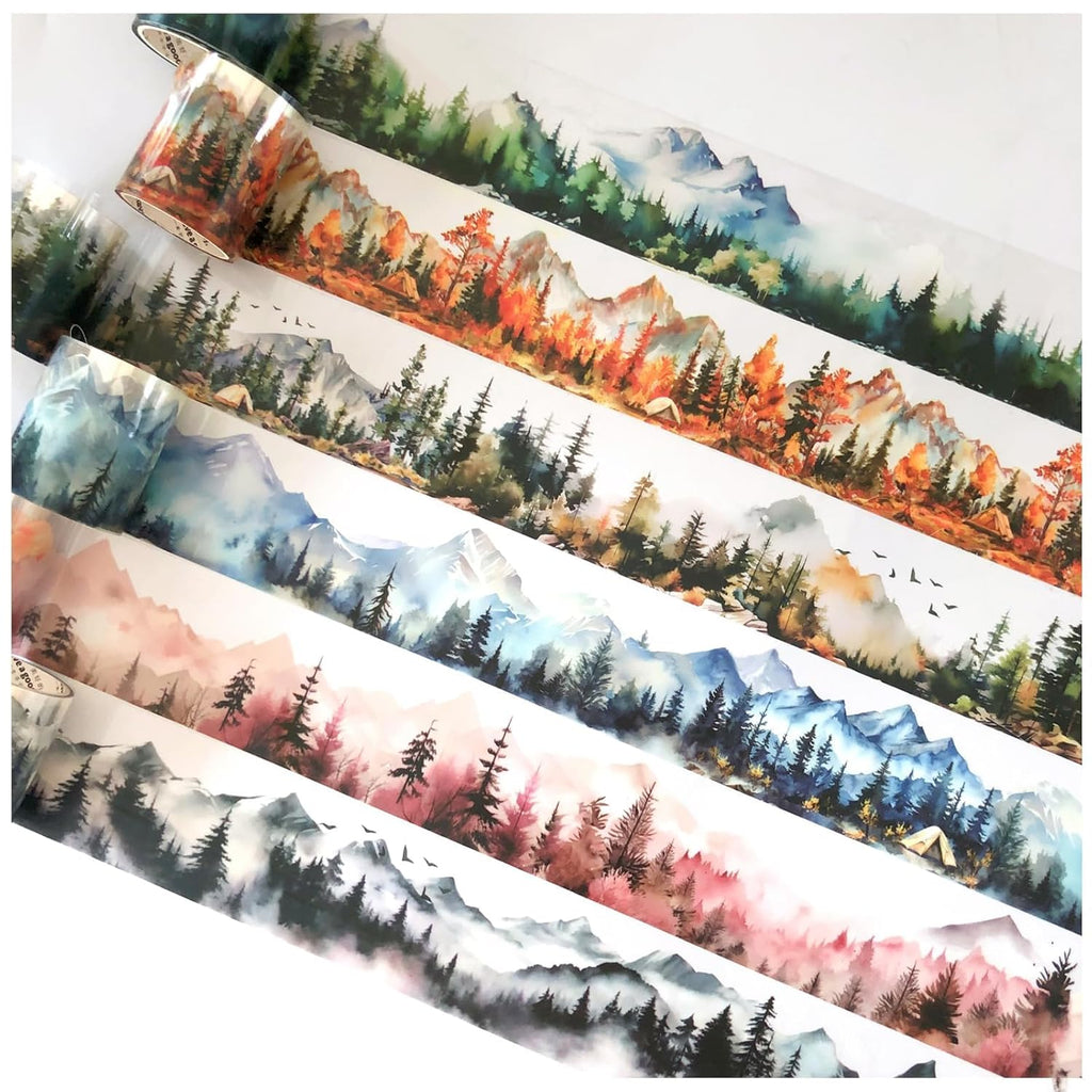 6 Rolls of PET Tape Stickers for Journaling Supplies, Paths Themed Decorative Journal Stickers for Scrapbooking,Planer (Garden Paths)