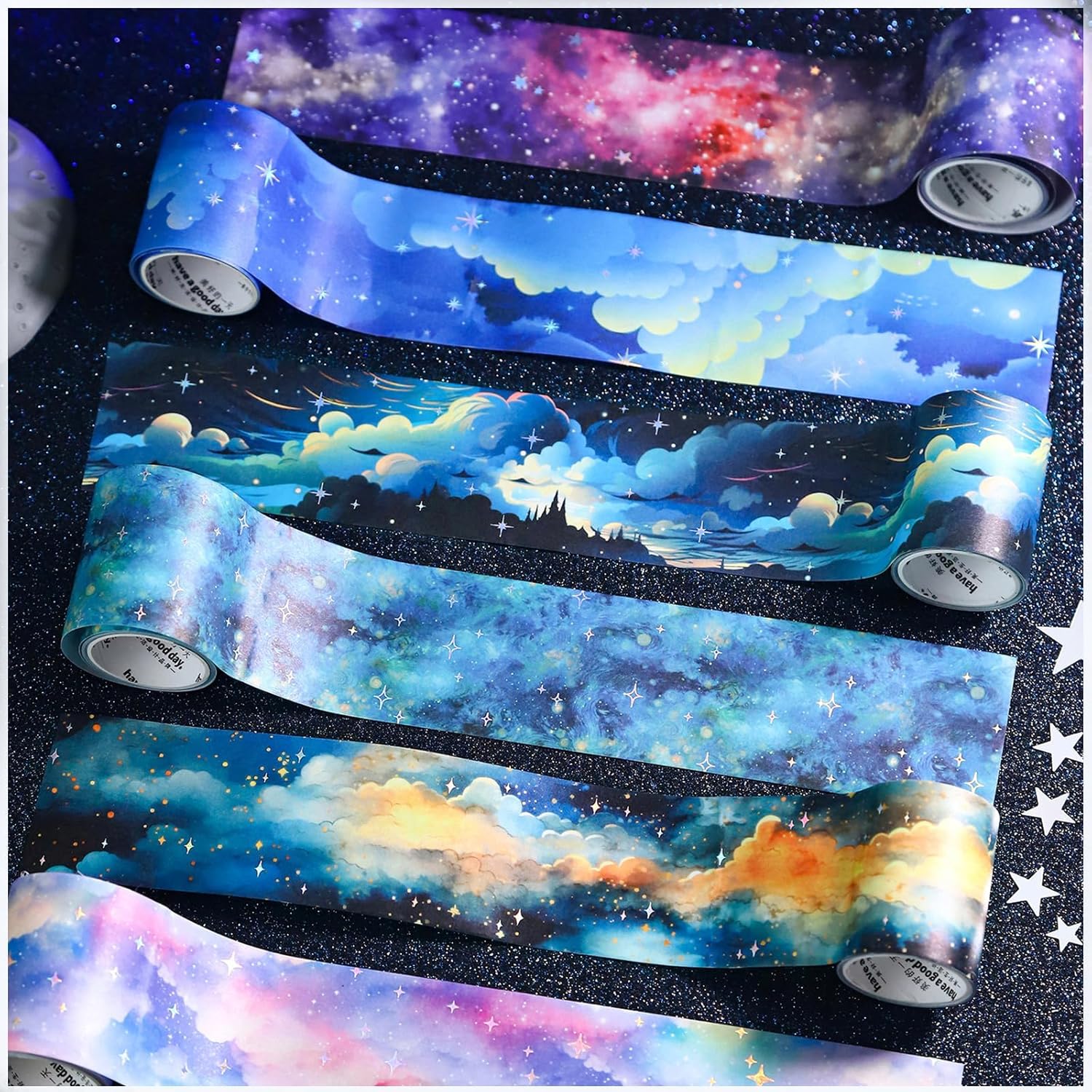 6 Rolls of PET Tape Stickers for Journaling Supplies, Paths Themed Decorative Journal Stickers for Scrapbooking,Planer (Garden Paths)