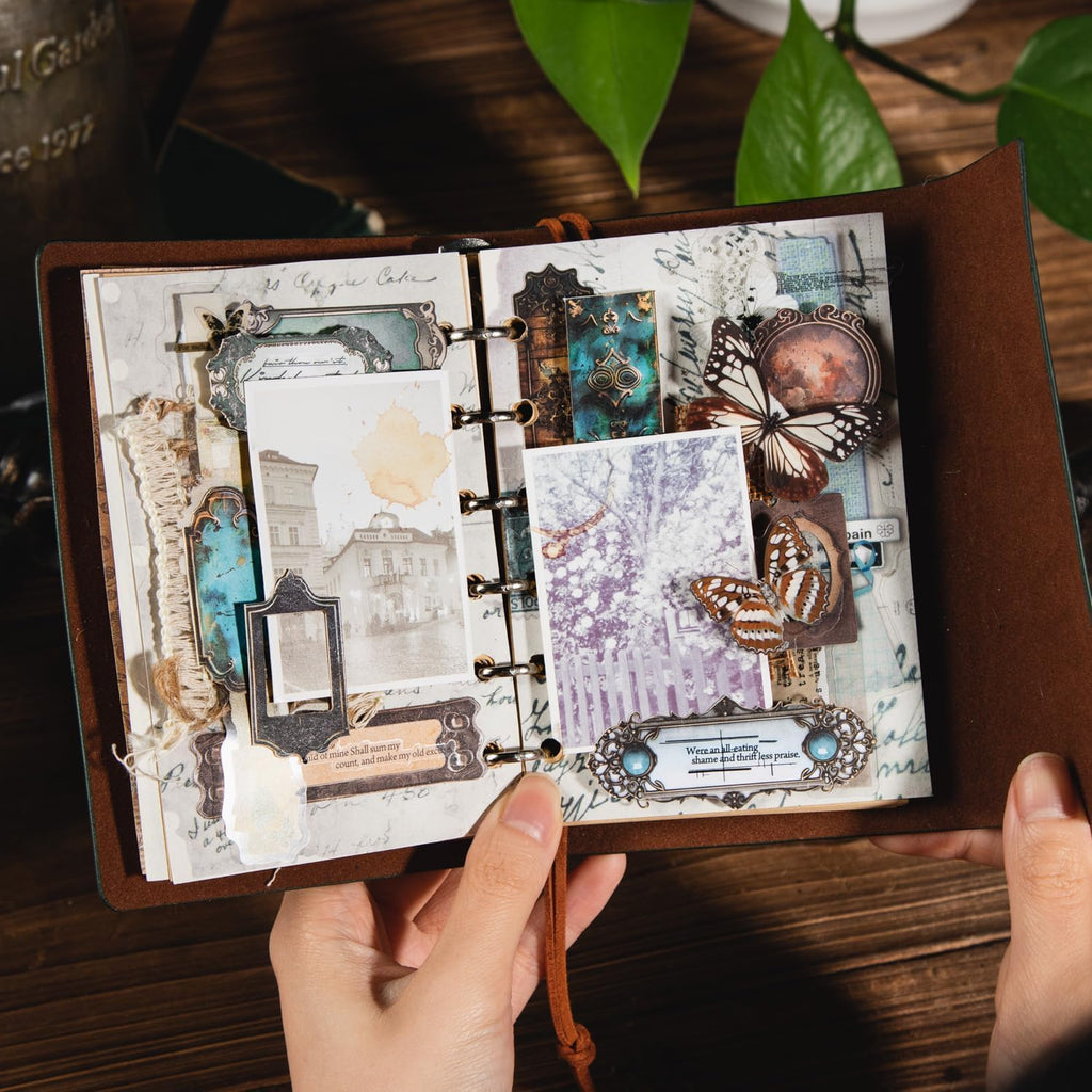 Scrapbook Stickers for Journaling Supplies,120PCS Label Themed Journal Stickers for Scrapbooking Supplies, Junk Journal Supplies,Laptops(Label)