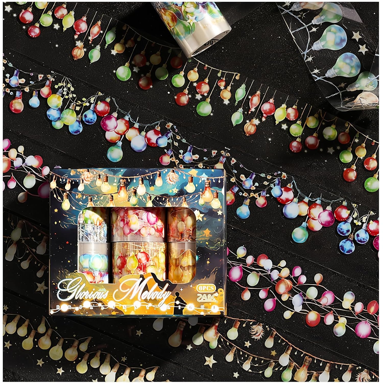 6 Rolls of PET Tape Stickers for Journaling Supplies, Paths Themed Decorative Journal Stickers for Scrapbooking,Planer (Garden Paths)