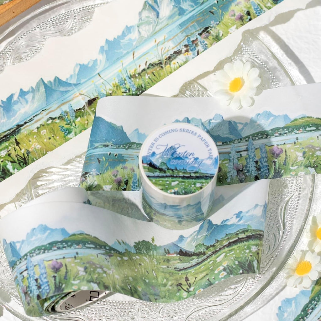 6 Rolls of PET Tape Stickers for Journaling Supplies, Paths Themed Decorative Journal Stickers for Scrapbooking,Planer (Garden Paths)