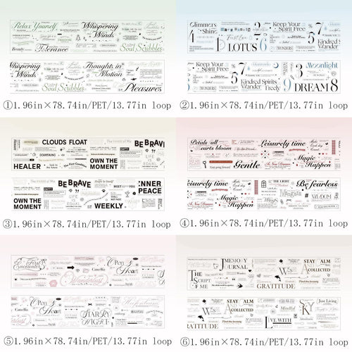 6 Rolls of PET Tape Stickers for Journaling Supplies, Paths Themed Decorative Journal Stickers for Scrapbooking,Planer (Garden Paths)