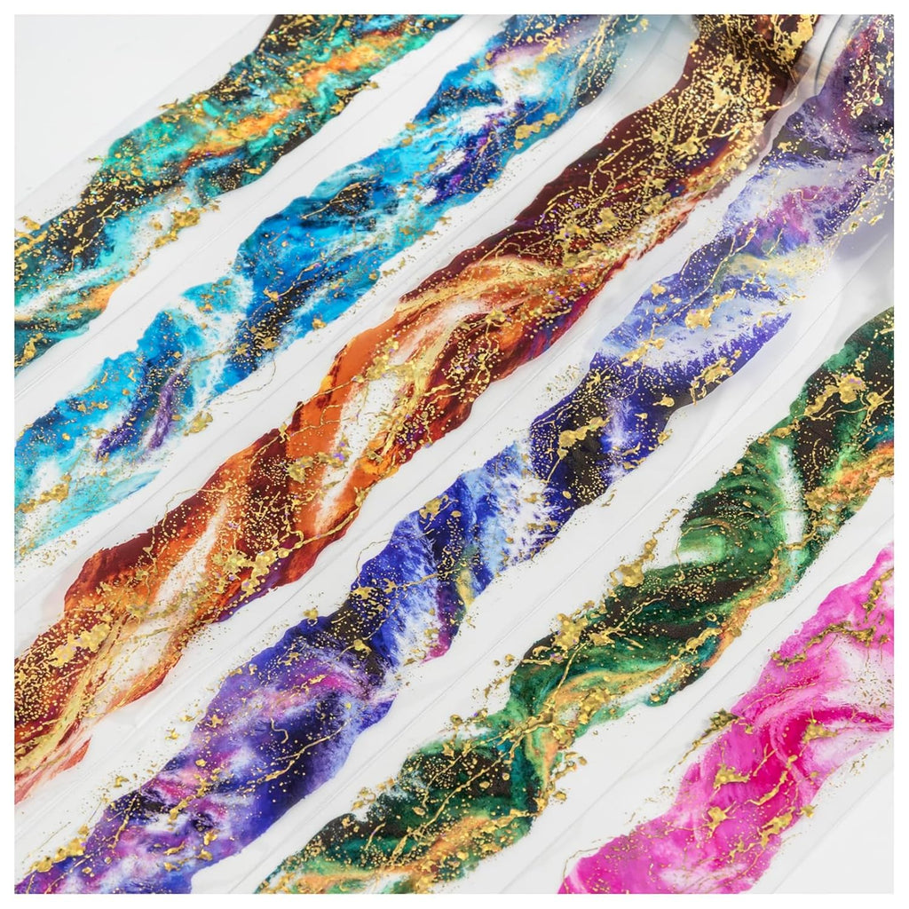 6 Rolls of PET Tape Stickers for Journaling Supplies, Paths Themed Decorative Journal Stickers for Scrapbooking,Planer (Garden Paths)