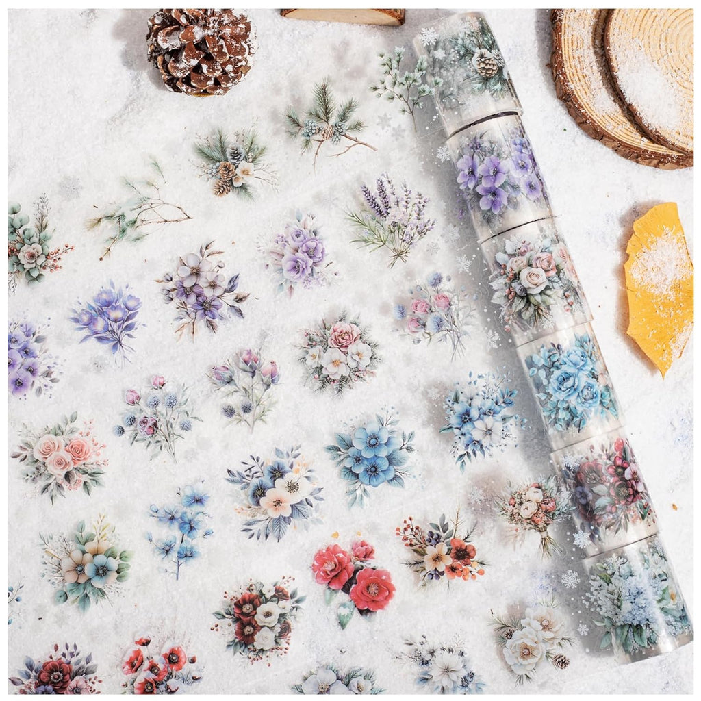 6 Rolls of PET Tape Stickers for Journaling Supplies, Paths Themed Decorative Journal Stickers for Scrapbooking,Planer (Garden Paths)