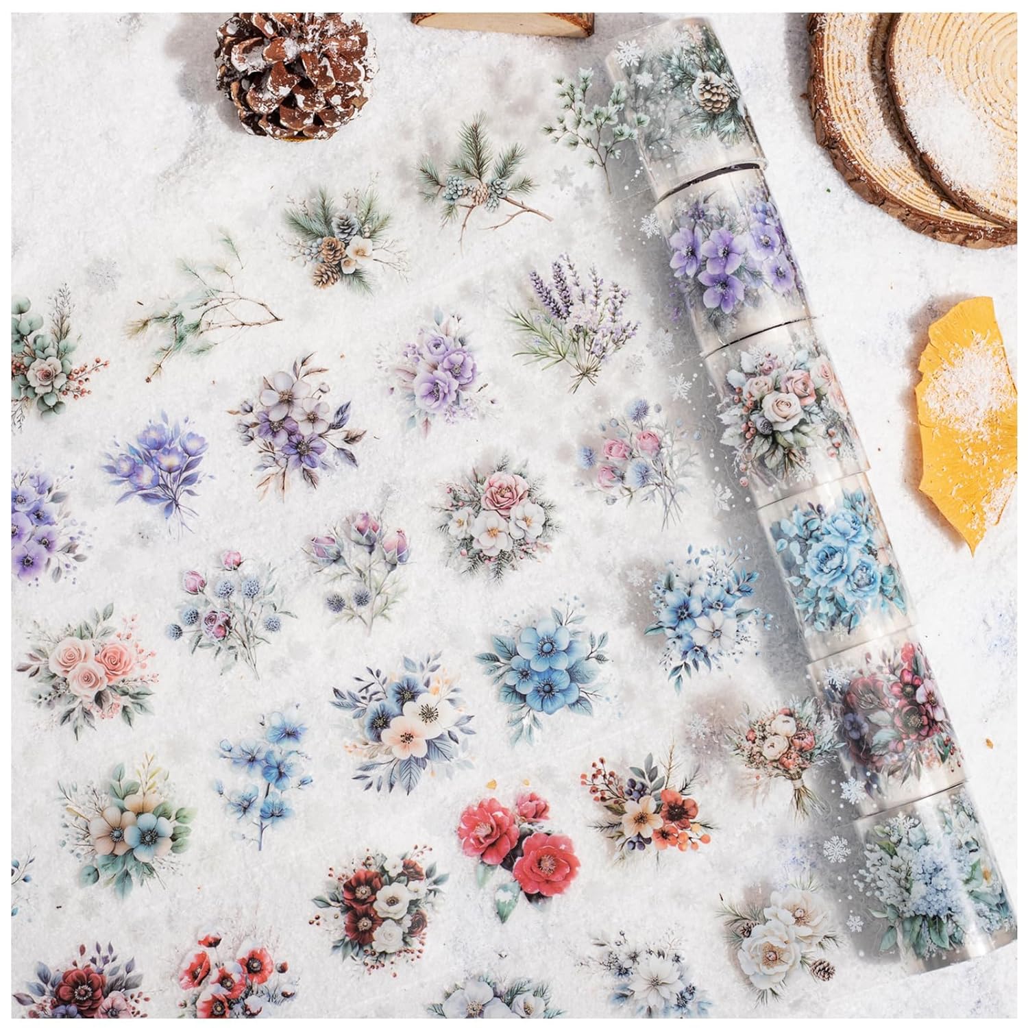 6 Rolls of PET Tape Stickers for Journaling Supplies, Paths Themed Decorative Journal Stickers for Scrapbooking,Planer (Garden Paths)