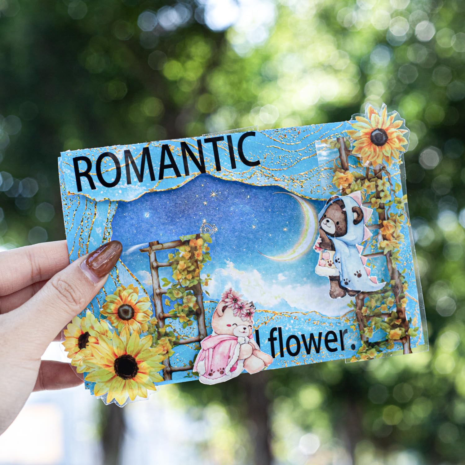 6 Rolls of PET Tape Stickers for Journaling Supplies, Paths Themed Decorative Journal Stickers for Scrapbooking,Planer (Garden Paths)