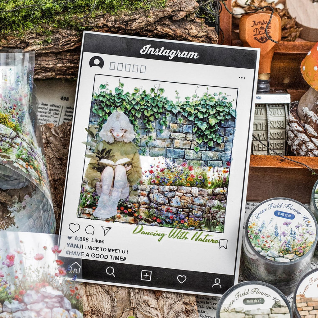 6 Rolls of PET Tape Stickers for Journaling Supplies, Paths Themed Decorative Journal Stickers for Scrapbooking,Planer (Garden Paths)