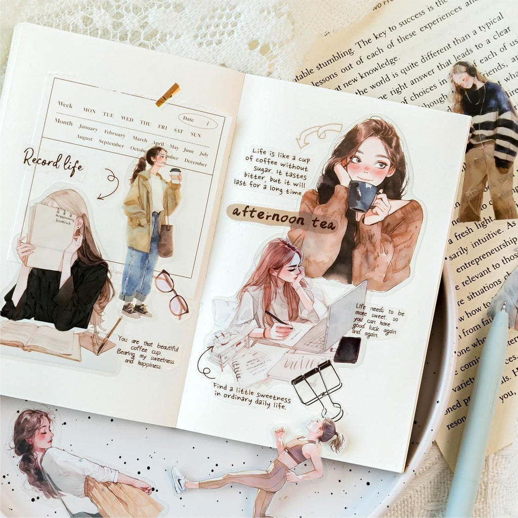 Scrapbook Stickers for Journaling Supplies,120PCS Label Themed Journal Stickers for Scrapbooking Supplies, Junk Journal Supplies,Laptops(Label)