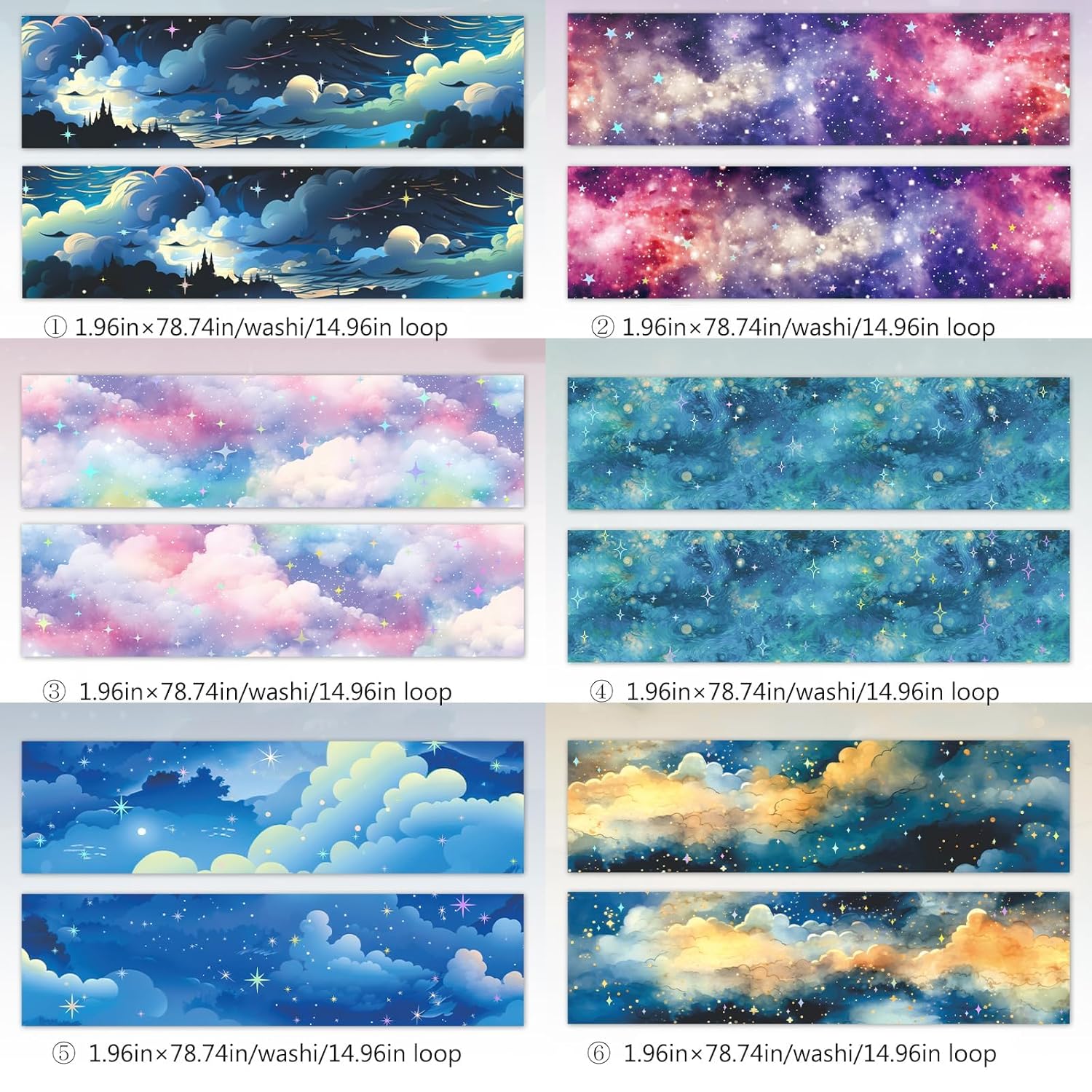 6 Rolls of PET Tape Stickers for Journaling Supplies, Paths Themed Decorative Journal Stickers for Scrapbooking,Planer (Garden Paths)