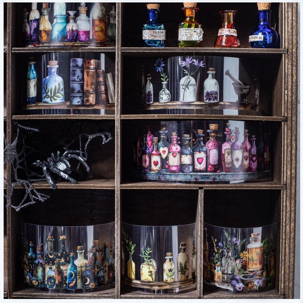 6 Rolls of PET Tape Stickers for Journaling Supplies, Paths Themed Decorative Journal Stickers for Scrapbooking,Planer (Garden Paths)