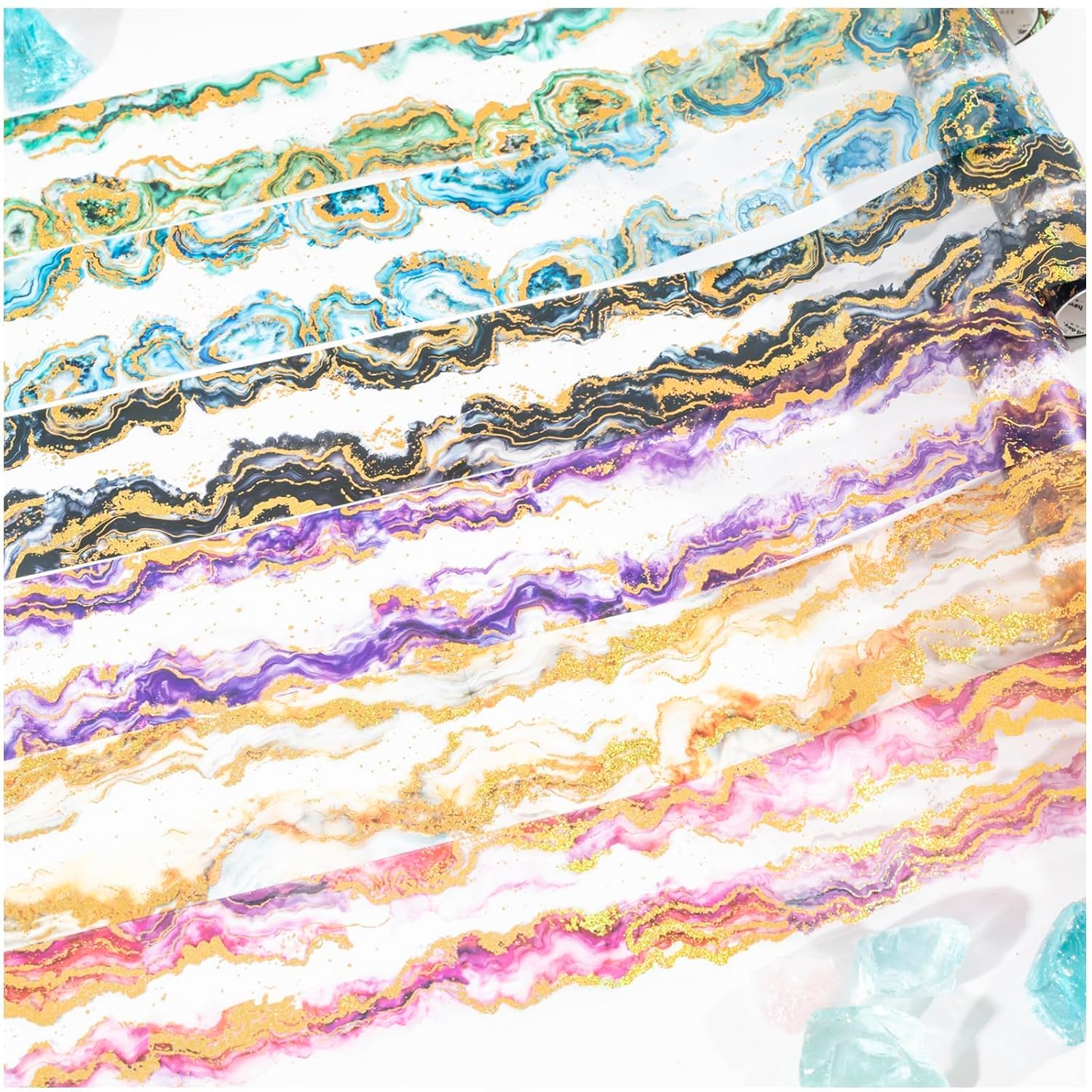 6 Rolls of PET Tape Stickers for Journaling Supplies, Paths Themed Decorative Journal Stickers for Scrapbooking,Planer (Garden Paths)