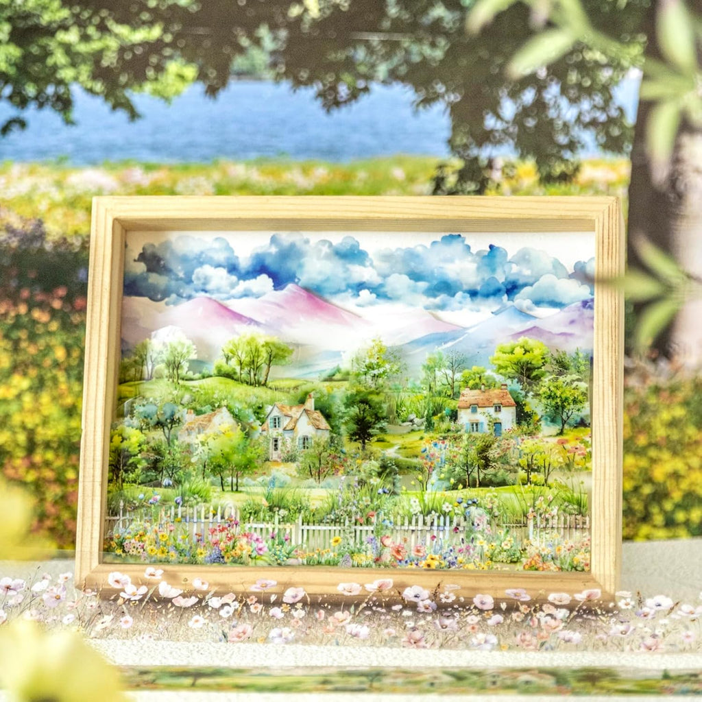 6 Rolls of PET Tape Stickers for Journaling Supplies, Paths Themed Decorative Journal Stickers for Scrapbooking,Planer (Garden Paths)