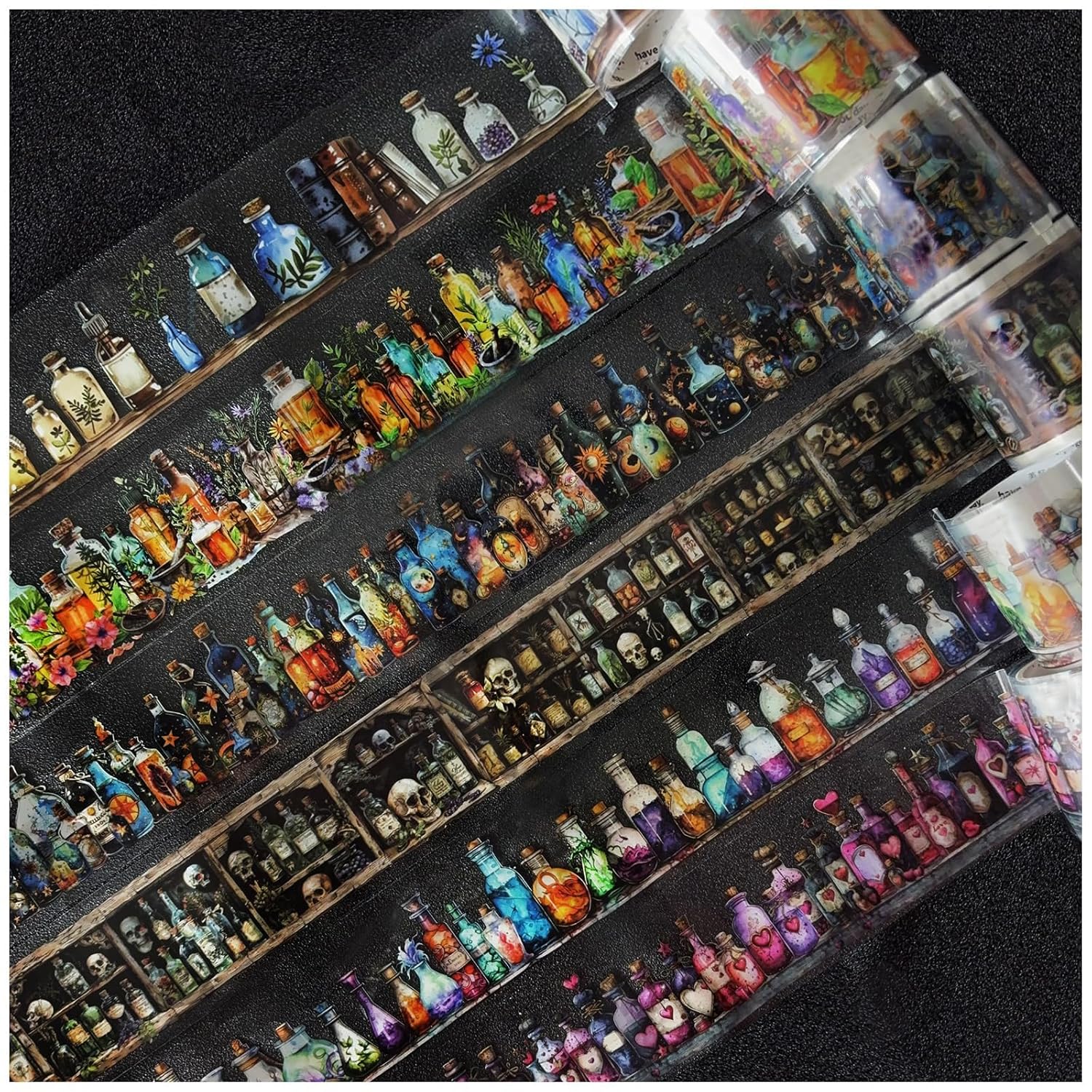 6 Rolls of PET Tape Stickers for Journaling Supplies, Paths Themed Decorative Journal Stickers for Scrapbooking,Planer (Garden Paths)